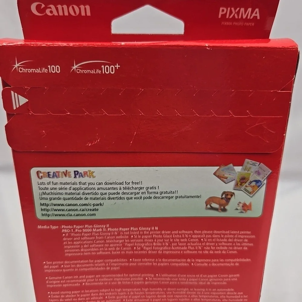 Canon PP-201 Photo Paper Plus Glossy II 4x6 inch - 100 Sheets - Brand New In Box